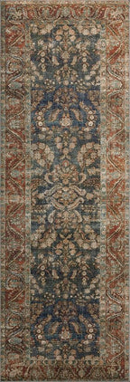 Loloi Chris Loves Julia Jules Collection JUL-10 Ocean/Spice 5'-0" x 7'-6" - Image 5
