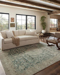 Loloi Magnolia Home by Joanna Gaines Sinclair Collection SIN-05 Jade/Sand 2'-3" by Loloi