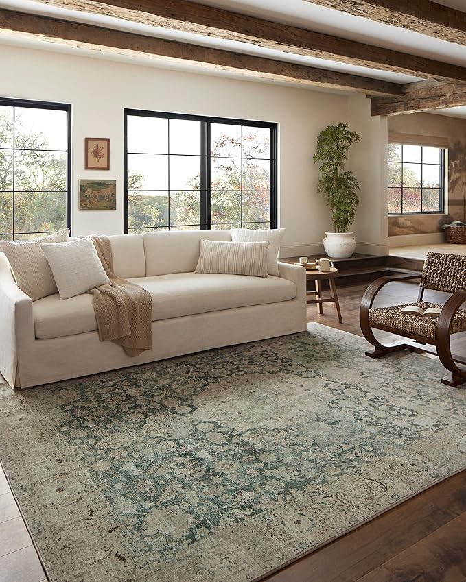 Loloi Magnolia Home by Joanna Gaines Sinclair Collection SIN-05 Jade/Sand 2'-3" by Loloi