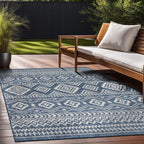 Beverly Rug Waikiki Boho Indoor Outdoor Rug 9x12, Washable Outside Carpet - Image 4