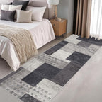 Modern Geometric Patchwork Indoor Runner Rug - Image 4