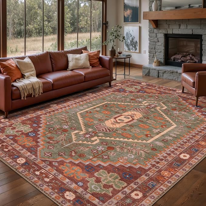 Ciicool Washable 5x7ft Rugs for Living Room Non-Slip Indoor Area Rug Large by CIICOOLHomeDeco
