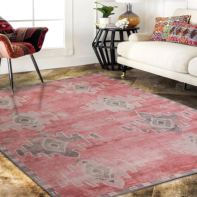 Fame Rugs Turkish Rug. Washable Vintage Oriental Antique Inspired Traditional by FameRugs