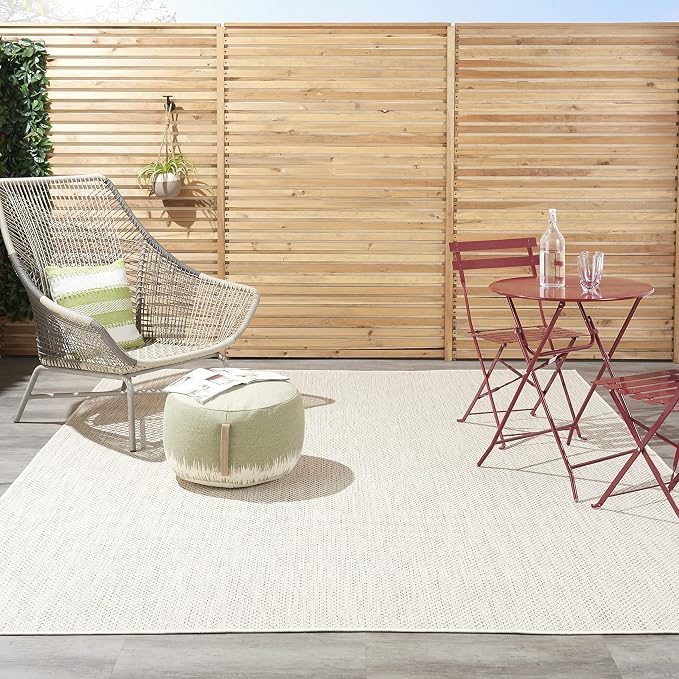Nourison Home Courtyard Ivory Silver 7' x 10' Area Rug - Image 4