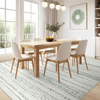 Nakagishi Green Rug Living Room Rugs: 9x12 Washable Boho Large Neutral Soft - Image 7