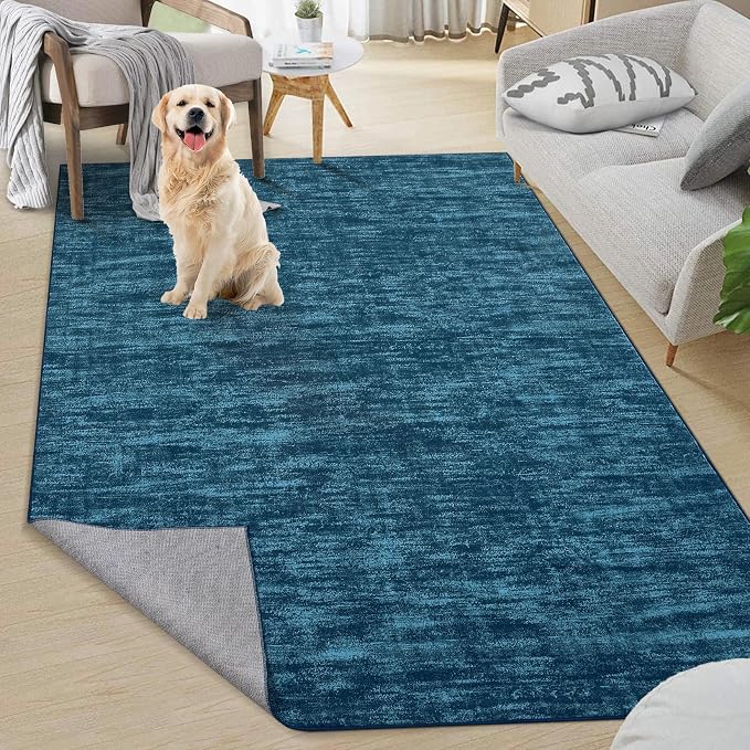 RUGSREAL 5x7 Living Room Area Rugs Modern Solid Color Area Rug Non-Slip Floor - Image 2