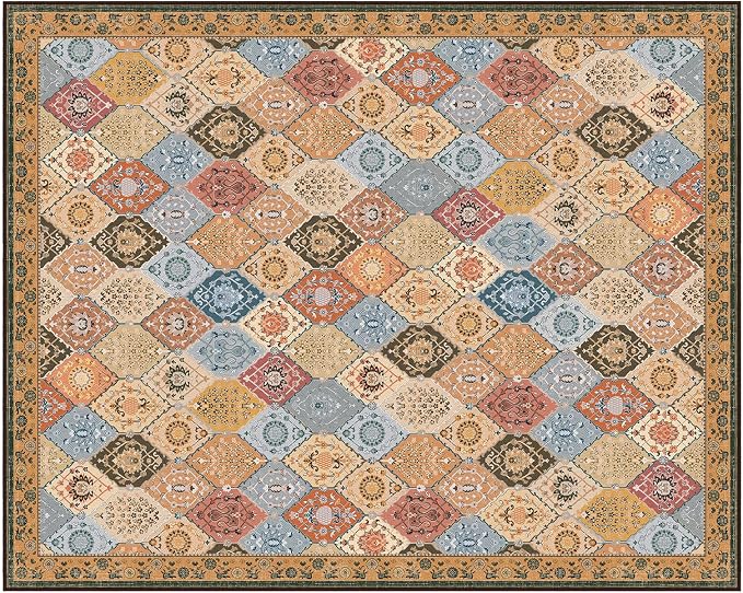 Phantoscope Washable Area Rug 8'x10' Non-Slip, Vintage Boho Rugs - Image 3