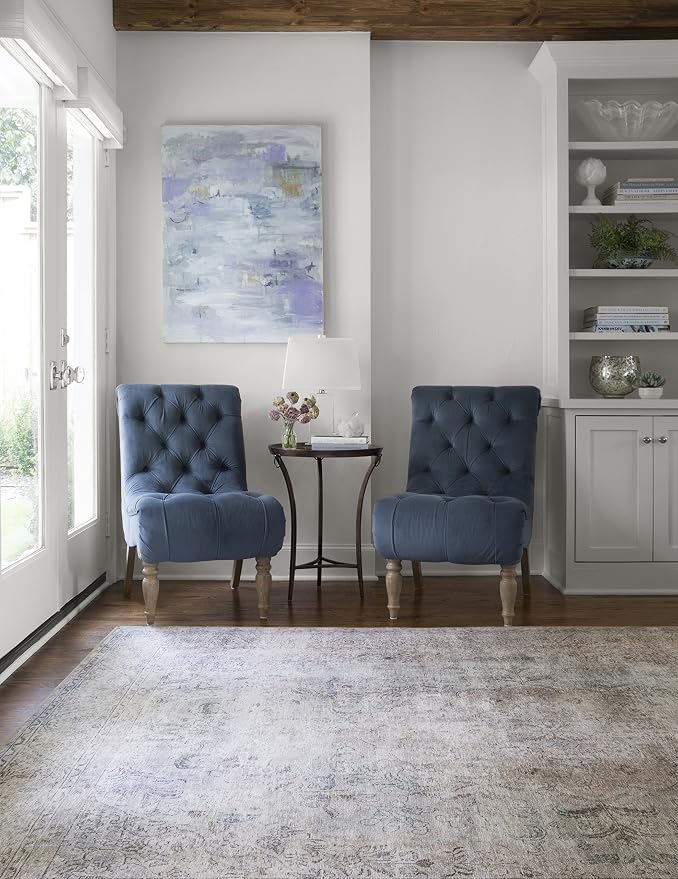 Loloi Loren Collection LQ-04 Silver/Slate 5'-0" x 7'-6" Area Rug - Image 9