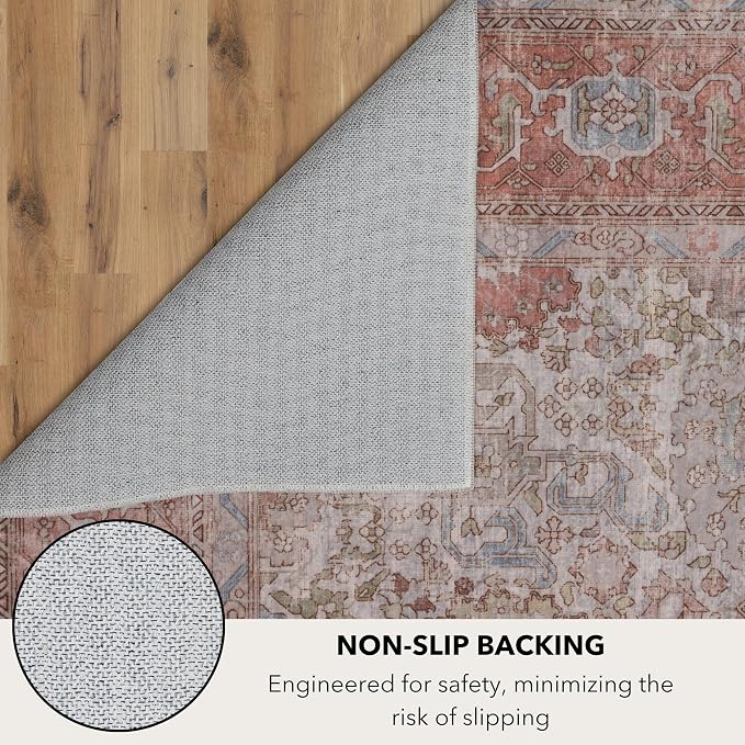 Kuden 8x10 Large Area Rug, Machine Washable Area Rug - Image 7