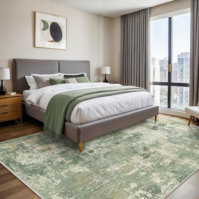 GENIMO 8x10 Area Rugs for Living Room, Machine Washable Rug Non Slip, Low Pile - Image 8