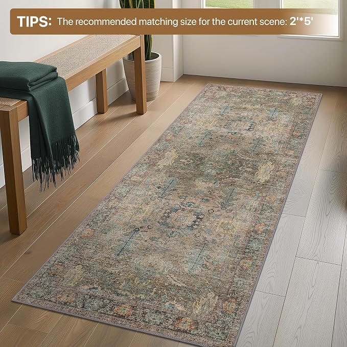 Bavni 8x10 Area Rugs for Living Room, Machine Washable Rug Lightweight Low Pile - Image 9