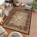 Vintage Pine Cone Area Rug 4x6ft Rustic Lodge Wooded Pine Cone Area Rug Wood - Image 3