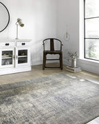 Loloi Teagan Collection TEA-05 Denim/Slate 3'-4" x 5'-7" Accent Rug, Soft by Loloi