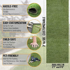 Ottomanson 6'6" x 22' Artificial Faux Grass Rug - Image 2