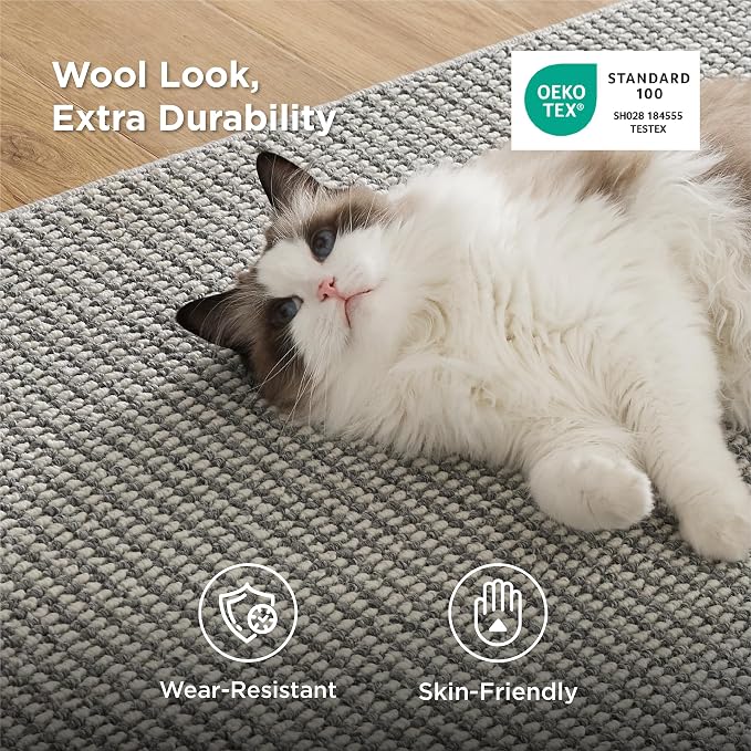 Bedsure 6x9 Faux Wool Area Rugs - Image 2