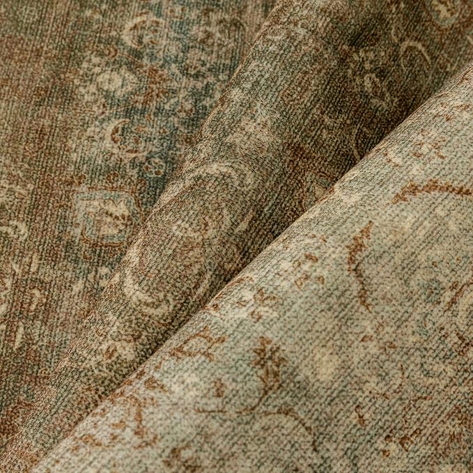 Vintage Runner Rug 2x8 Washable Hallway Carpet Non Slip Long Brown Bedroom Low - Image 7