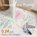 Floral Runner Rug 3x10 Washable Hallway Pink Bedroom Non Slip Cute Long Kitchen - Image 9