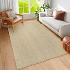 Collive Boho Living Room Rugs 5X8 ft, Washable Area Rug Woven Cotton Modern - Image 2
