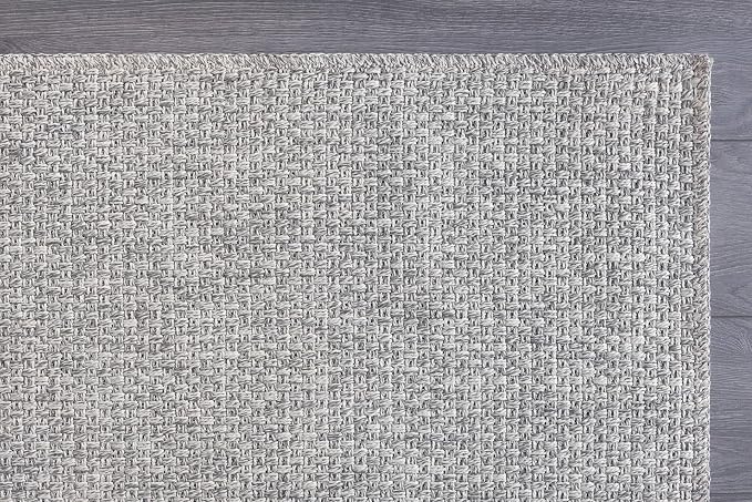 CAMILSON Easy Jute Rug 4x6, Indoor Outdoor Gray Color Farmhouse Area Rugs - Image 9
