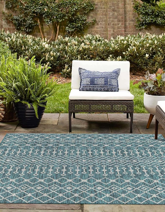 Unique Loom Outdoor Trellis Collection Area Rug - Image 4