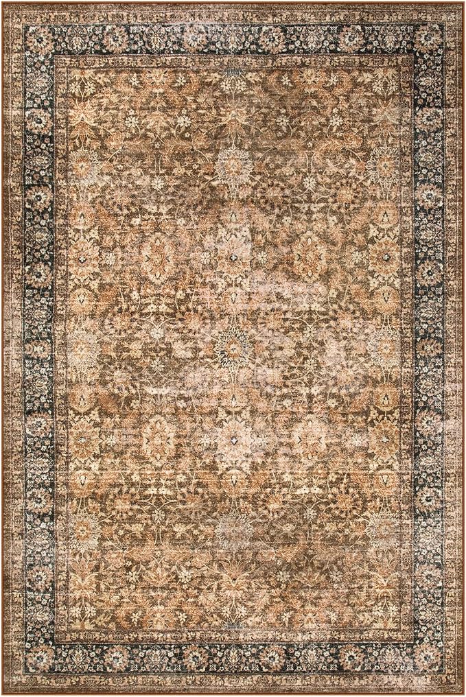 Morebes Washable 6x9 Area Rugs, Vintage Large Area Rug Non Slip, Ultra-Thin - Image 7