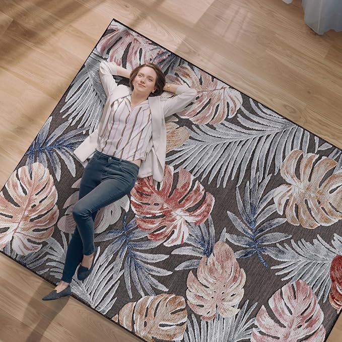 CAMILSON Indoor Outdoor Rug, Easy-Cleaning Non-Shedding Living Room, Garden and - Image 10