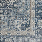 RUGGABLE Washable Vintage Area Rug – Kamran Admiral Blue 4x6, Stain-Resistant - Image 4