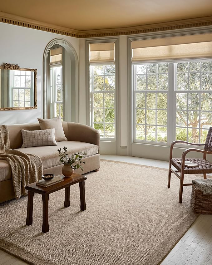 Loloi Magnolia Home by Joanna Gaines Henley Collection HNY-01 Ivory/Brown 2'-6" by Loloi
