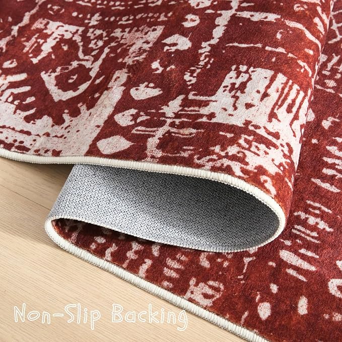 Rugcomf Living Room Rug 5x7 Rug Machine Washable Boho Area Rug Non Slip - Image 3