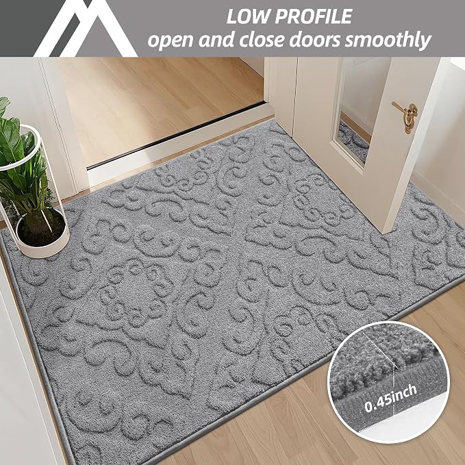 COSY HOMEER Door Mat 24”x36”, Absorbent Dirt Trapper Entryway Rugs, Non-Slip - Image 5
