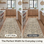 Bavni2'6''x8 Rug Runners for Hallways, Washable Runner Rug Non Slip, Vintage - Image 3