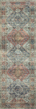 Loloi Skye Collection SKY-06 Apricot/Mist 6'-0" x 6'-0" Round Area Rug - Image 6
