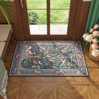Rugcomf Indoor Door Mat 2x3 Rug Vibrant Tree of Life-Patterned Vintage Machine - Image 2