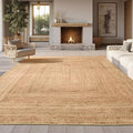 Bedsure 5x7 Printed Jute Rug for Living Room, Machine Washable Rugs, Jute-Look by BEDSURE