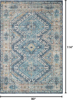 Loloi II Skye Collection SKY-03 Denim/Natural 7'-6" x 9'-6" Area Rug - Image 2