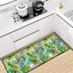 Green Botanical Tropical Leaves Rug 3.3x7ft - Image 3