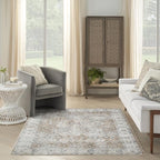 Nourison Home Astra Machine Washable Silver Taupe 4' x 6' Area Rug - Image 2
