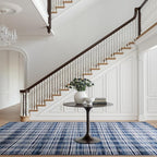 Dash & Albert Denim Plaid Blue Machine Washable Rug, 4 X 6 Feet - Image 2
