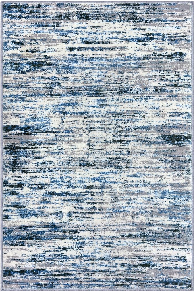Modern Abstract Small Area Rug Indoor 3x5 Washable Rug Non-Slip Soft Entryway - Image 9