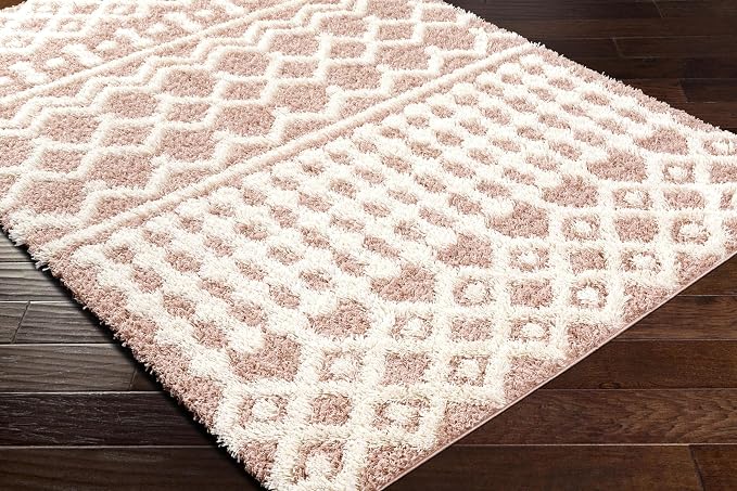 Livabliss Hapsburg Moroccan Shag Area Rug, Dusty Pink - Image 7
