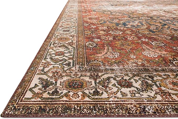 Loloi Layla Collection LAY-05 Ocean/Multi 5'-0" x 7'-6" .13" Thick Area Rug - Image 4