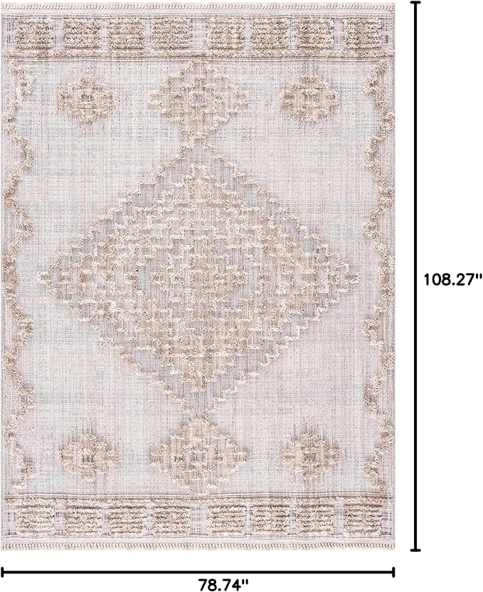 Hauteloom Ampusungan Modern Moroccan Medallion Farmhouse Living Room, Bedroom - Image 2