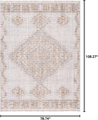 Hauteloom Ampusungan Modern Moroccan Medallion Farmhouse Living Room, Bedroom - Image 2