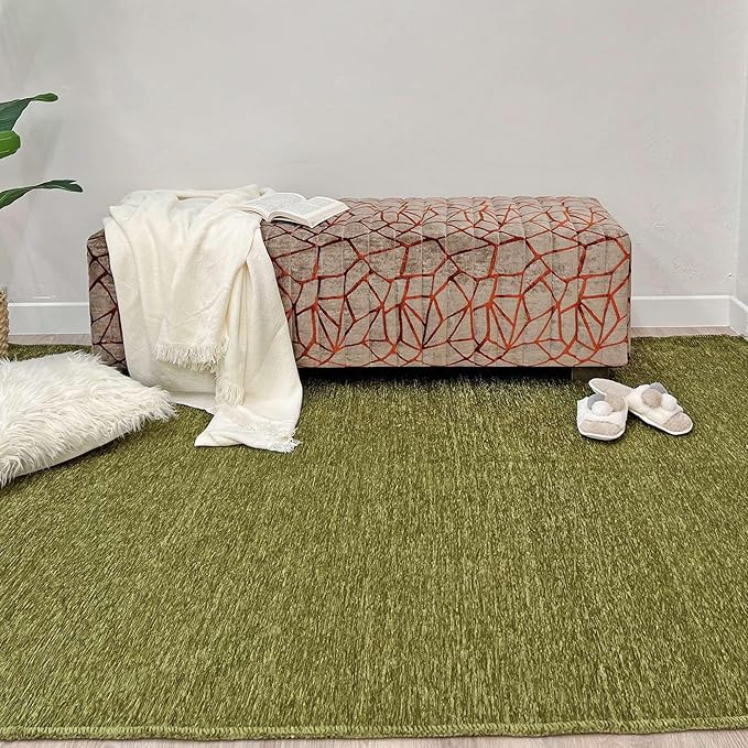 Alfa Rich 4x6 Green Washable Area Rugs - Image 4