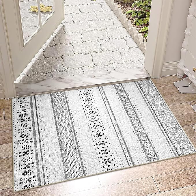 BESTSWEETIE 2x3 Area Rugs for Living Room Washable Moroccan Farmhouse Neutral by BESTSWEETIE