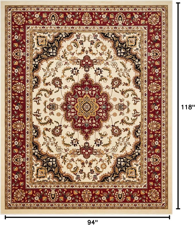 Well Woven Barclay Collection Medallion Kashan Ivory 8x10 Area Rug - Image 2