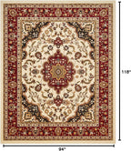 Well Woven Barclay Collection Medallion Kashan Ivory 8x10 Area Rug - Image 2
