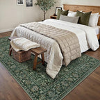 HUGEAR 5x7 Machine Washable Rugs Dark Green Hallway Area Rug Indoor Accent Rug - Image 3