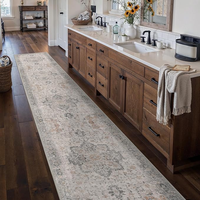 2'6''x14 Runner Rugs for Hallway, Machine Washable Non Slip Vintage Rugs - Image 4
