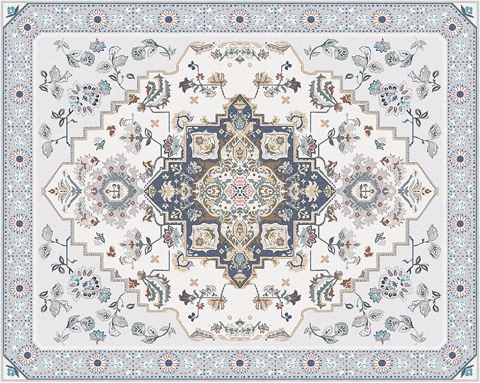 Phantoscope Washable Area Rug 8'x10' Non-Slip, Vintage Boho Rugs - Image 3